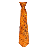 Corbata lentejuelas naranja 8x37 cm